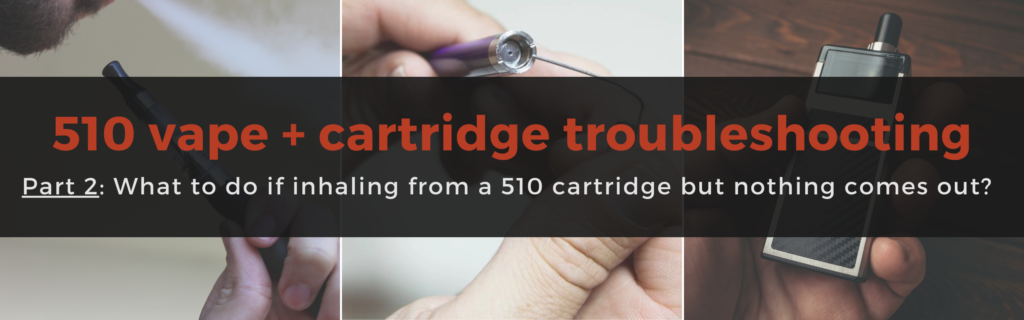 Occasionally, cartridges clog or get so thick that when users inhale from them, nothing comes out. This article troubleshoots how to address clogged 510 vape cartridges. Out & About Cannabis is located in Riverside South Ottawa, near Barrhaven, Manotick, Greely and Kemptville, Ottawa.